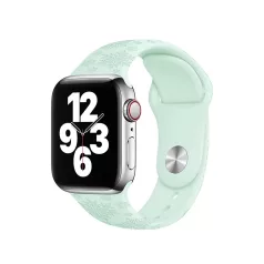   Szilikon óraszíj, Apple Watch kompatibilis, 38/40/41mm kijelzőjű okosórákkal, világoszöld