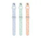 Szilikon óraszíj, Apple Watch kompatibilis, 42/44/45mm kijelzőjű okosórákkal, türkizkék