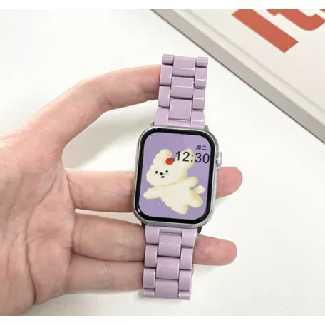 Apple Watch fém óraszíj, kompatibilis 38/40/41mm kijelzőjű okosórákkal, lila