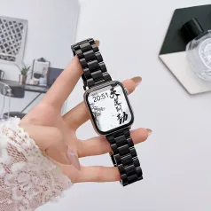   Apple Watch fém óraszíj, kompatibilis 38/40/41mm kijelzőjű okosórákkal, fekete