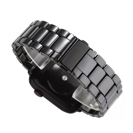 Apple Watch fém óraszíj, kompatibilis 38/40/41mm kijelzőjű okosórákkal, fekete
