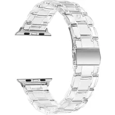   Apple Watch óraszíj, kompatibilis 42/44/45mm kijelzőjű okosórákkal, átlátszó