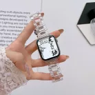 Apple Watch óraszíj, kompatibilis 42/44/45mm kijelzőjű okosórákkal, átlátszó