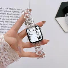   Apple Watch óraszíj, kompatibilis 42/44/45mm kijelzőjű okosórákkal, átlátszó