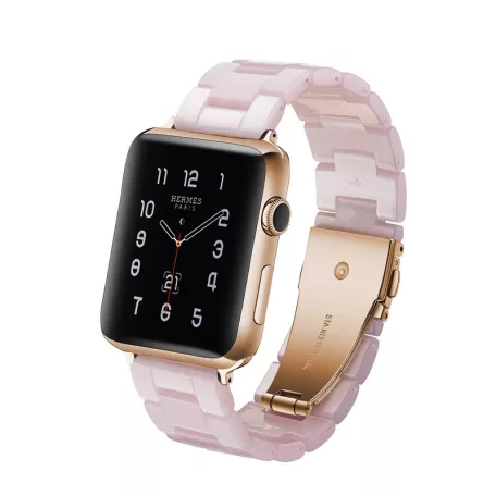 Apple Watch óraszíj, kompatibilis 38/40/41mm kijelzőjű okosórákkal, gyöngyház fehér