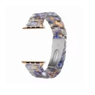 Apple Watch óraszíj, kompatibilis 38/40/41mm kijelzőjű okosórákkal, kristálykék/sárga