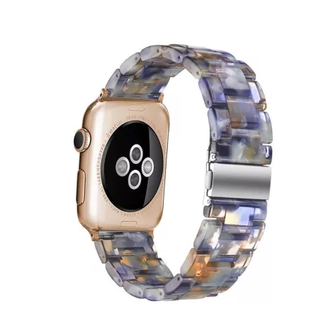 Apple Watch óraszíj, kompatibilis 38/40/41mm kijelzőjű okosórákkal, kristálykék/sárga