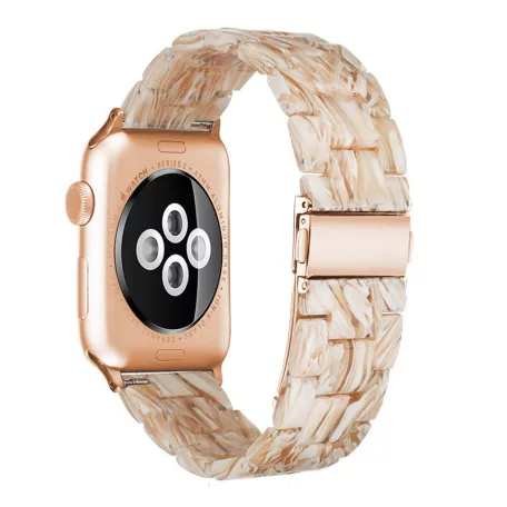 Apple Watch óraszíj, kompatibilis 42/44/45mm kijelzőjű okosórákkal, selyembarna