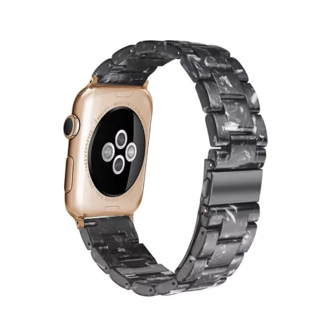Apple Watch óraszíj, kompatibilis 42/44/45mm kijelzőjű okosórákkal, fekete márvány