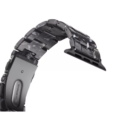 Apple Watch óraszíj, kompatibilis 42/44/45mm kijelzőjű okosórákkal, fekete márvány