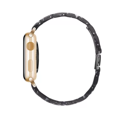 Apple Watch óraszíj, kompatibilis 42/44/45mm kijelzőjű okosórákkal, fekete márvány