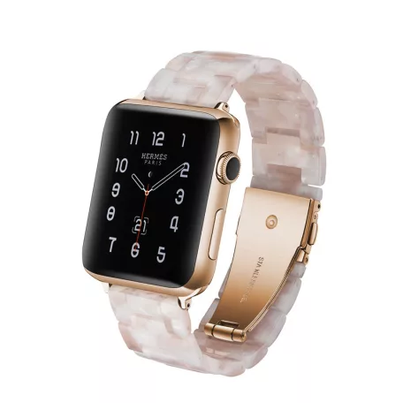 Apple Watch óraszíj, kompatibilis 38/40/41mm kijelzőjű okosórákkal, opál fehér
