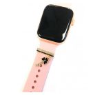 Szilikon óraszíj dekoratív gyűrű, kulcs formájú univerzális óraszíj dísz, arany-fekete