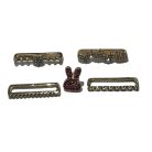 Szilikon óraszíj dekoratív gyűrű, 5 különböző univerzális óraszíj dísz, arany-pink