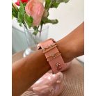 Szilikon óraszíj dekoratív gyűrű, 5 különböző univerzális óraszíj dísz, arany-pink
