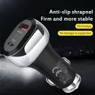 Autós USB Szivargyújtós Gyorstöltő, 1xUSB-C + 1xUSB csatlakozó, 5V/3A/38W gyorstöltés, fekete/ezüst