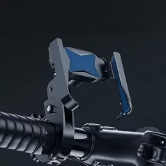   Kerékpáros Telefontartó SK19, Kormányra rögzíthető, 360°-ban forgatható, fekete