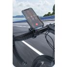 Kerékpáros Telefontartó SK19, Kormányra rögzíthető, 360°-ban forgatható, fekete
