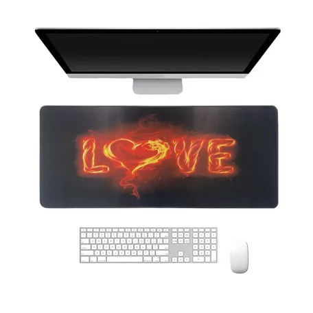 Professzionális Gamer egérpad, love mintás, gumitalp, gaming kiegészítő, 700x300x3mm, LOVE mintával