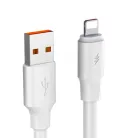 Prémium Adat- és Töltőkábel, Lightning/USB csatlakozó, 20W gyorstöltés, 2 méter, fehér