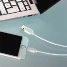Prémium Adat- és Töltőkábel, Lightning/USB csatlakozó, 20W gyorstöltés, 2 méter, fehér