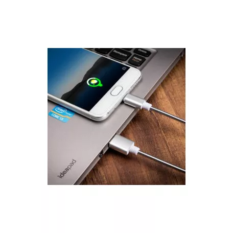 Prémium Adat- és Töltőkábel, Lightning/USB csatlakozó, 20W gyorstöltés, 2 méter, fehér