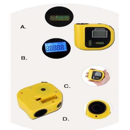 Ultrahangos Lézeres Távolságmérő, CP-3010 18m távolság hőmérséklet 2xszintező