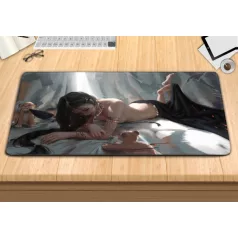   Gamer világítós egérpad, RGB LED világítással, gaming kiegészítő, 350x250x3mm, olajfestmény mintával