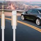 AUX átalakító kábel Lightning-ról 3,5mm jack-re, 1 méter, ezüst-fehér
