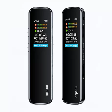 Mrobo Digitális Diktafon RV-19, zajcsökkentés, 8GB, fekete