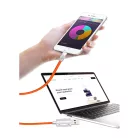JKX Szilikon Bevonatú Töltőkábel, Lightning/USB csatlakozó, 3A gyorstöltés, 1 méter, kék