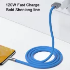 JKX Szilikon Bevonatú Töltőkábel, Lightning/USB csatlakozó, 3A gyorstöltés, 1 méter, narancssárga