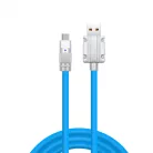 JKT Szilikon Bevonatú Töltőkábel, USB-C/USB csatlakozó, 120W gyorstöltés, 1 méter, kék