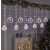 Összefűzhető Circle&Santa Claus/Mikulás LED Körben, 3m, LED fényfüzér, 8 világítási mód, 10db gömb, zöld-piros-kék-sárga ünnepi fények