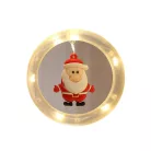 Circle&Santa Claus/Mikulás LED Körök, 3m, LED függöny/fényfüzér, összefűzhető, 8 világítási mód, 10db kör+gömb, zöld-piros-kék-sárga ünnepi fények