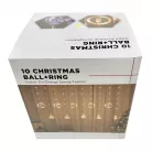 Circle&Santa Claus/Mikulás LED Körök, 3m, LED függöny/fényfüzér, összefűzhető, 8 világítási mód, 10db kör+gömb, zöld-piros-kék-sárga ünnepi fények