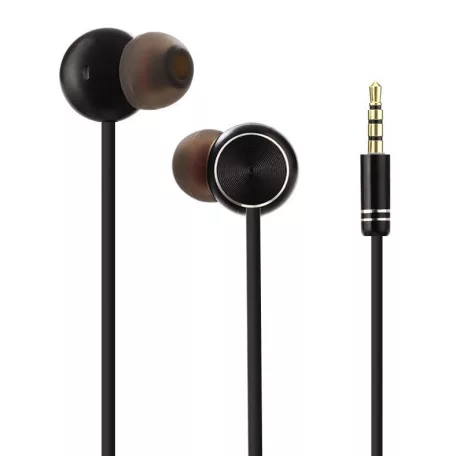Vezetékes Fülhallgató, beépített mikrofonnal, hívásfogadás, 3,5mm jack sztereó, fekete