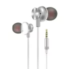 Vezetékes Fülhallgató, beépített mikrofonnal, hívásfogadás, 3,5mm jack sztereó, fekete