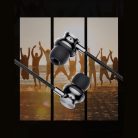 Vezetékes Fülhallgató, beépített mikrofonnal, hívásfogadás, 3,5mm jack sztereó, piros