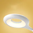 Asztali LED Lámpa, csíptetős, akkumulátoros, érintésre állítható 3 fényerő és meleg/semleges/hideg fényű színhőmérséklet, fehér