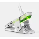 Asztali LED Lámpa, csíptetős, akkumulátoros, érintésre állítható 3 fényerő és meleg/semleges/hideg fényű színhőmérséklet, fehér