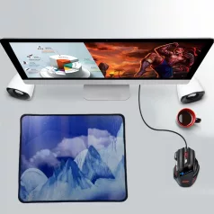   Egérpad, gumírozott talp, TB24753, csúszásmentes, vízálló, 250x300x3mm, felhős, jéghegyes mintával