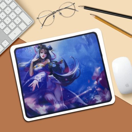 Professzionális Gamer egérpad, gumírozott talp, gaming kiegészítő, 250x300x3mm, hercegnős mintával