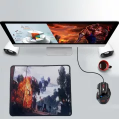   Professzionális Gamer egérpad warrior, gumitalp, 250x300x3mm, harcos mintával