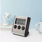 Digitális Konyhai Időzítő, LCD kijelzővel, mágneses hátlappal, asztali támasztóval, ezüst