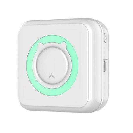 Hordozható Mini Okos Nyomtató, Intelligens, Bluetooth Mobilapp, 5db nyomtatóguriga, kék