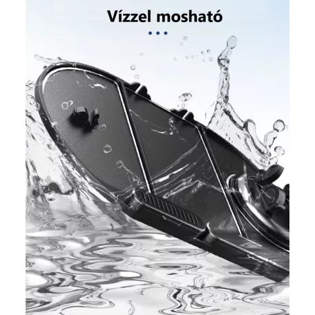 Multifunkciós Autós Csúszásgátló Mobiltartó Tálca Szilikonból, műszerfalra, analóg telefonszám kijelző, 360°-ban forgatható mobiltartó, szemüvegtartó, illatosító tartó, fekete