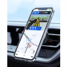 Autós Mágneses Mobiltelefontartó YF26, szellőzőrácsra helyezhető, 360°-ban forgatható, ezüst-fekete