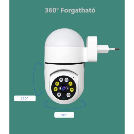 Intelligens Térfigyelő Kamera Z1, 1MP HD, kétirányú hang funkció, mozgásérzékelés, éjszakai látás, gyors telepítés, fehér