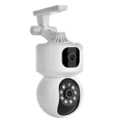Intelligens Térfigyelő Kamera R11, 2MP FullHD dupla lencse, kétirányú hang funkció, mozgásérzékelés, fehér